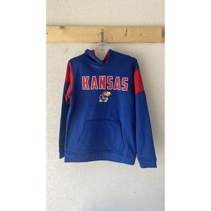 Kansas Jayhawks Colosseum Youth VF Cut Sew Pullover Hoodie - Royal